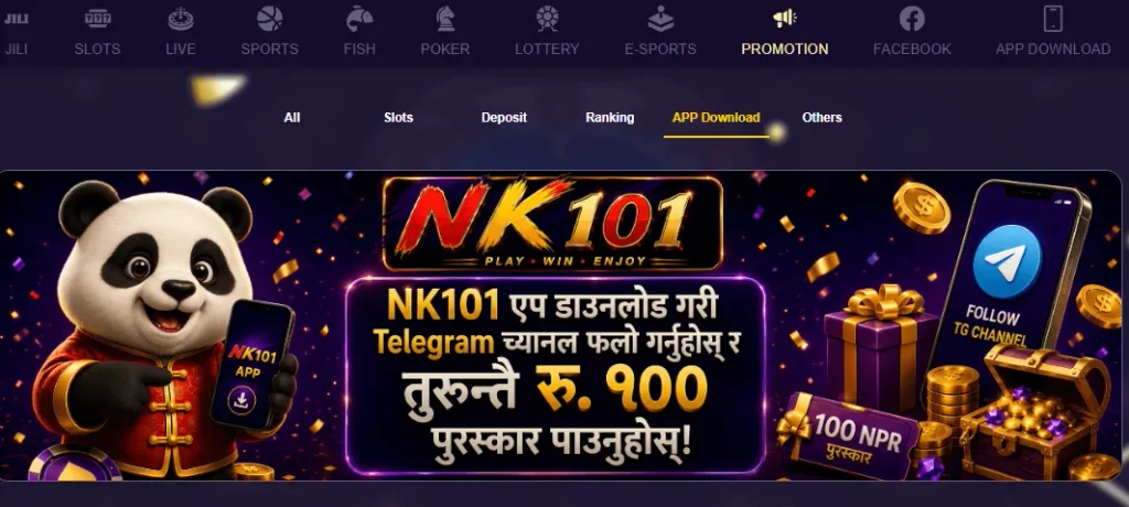 NK101 App Download Bonus