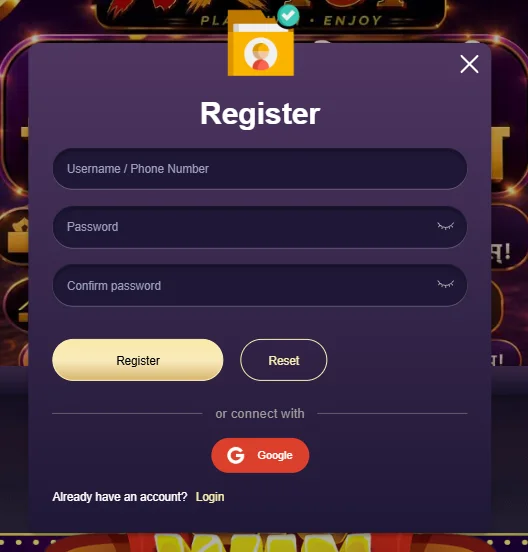Registration NK101 Account